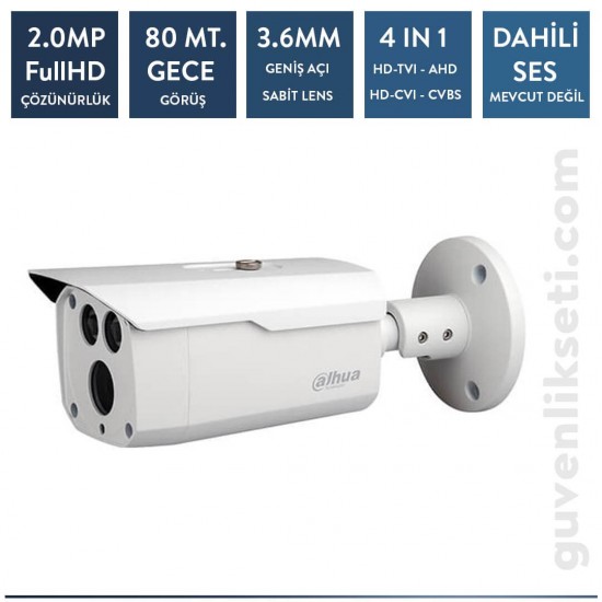 Dahua HAC-HFW1200D-0360B 2MP HDCVI IR Bullet Kamera